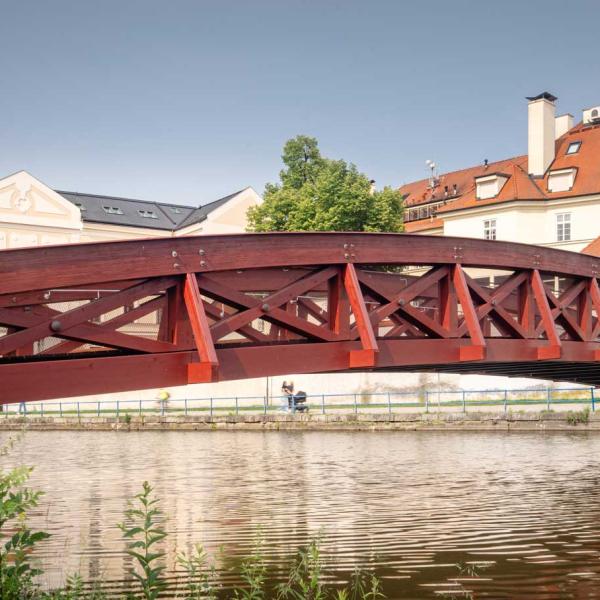 Lávka Sokolovský ostrov ČB